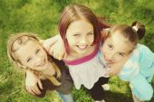 Edmonton Alberta Canada; Three Girls In An Embrace Photo (1874030)