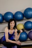 Woman At A Gym Working Out Photo (1825843)