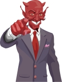 devil pointing illustration Photo (MCG00395)